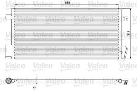 Конденсатор кондиціонера FIAT DOBLO Valeo 814377