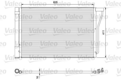 Радіатор кондиціонера BMW 5 (F10)/6 (F06/F12/F13) 44 11-18 Valeo 814388
