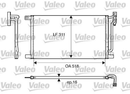 Радіатор кондиціонера BMW X3 (E83) 20-30 04-11 Valeo 817405