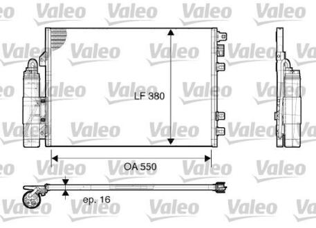 Радіатор кондиціонер Kangoo 15dCi/12i 03- Valeo 817661