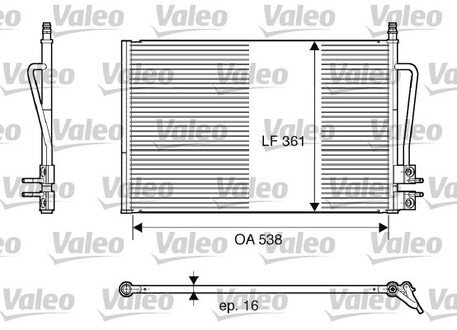 Радиатор кондиционера Valeo 817664