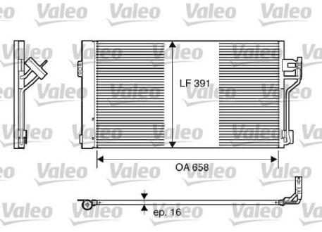 Радіатор кондиціонера Vito/Viano W639 20-37 03- Valeo 817842