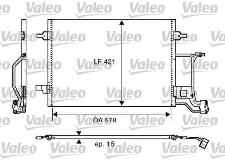 Радіатор кондиціонера AUDI A6 19-27 97-05 Valeo 817997