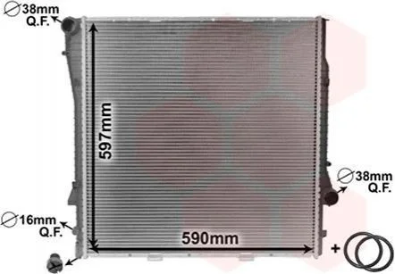 Радіатор охолодження двигуна BMW X5 4.6/4.8 01- Van Wezel 06002276 (фото 1)