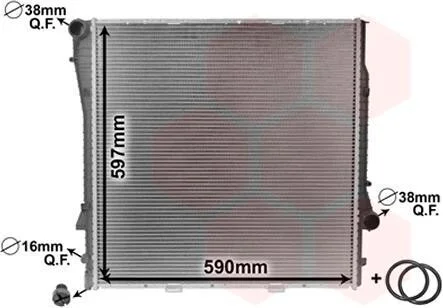 Радіатор охолодження двигуна BMW X5 4.6/4.8 01- Van Wezel 06002276