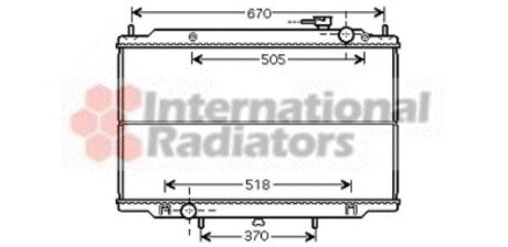 Радіатор охолодження двигуна NISSAN PICKUP D22-NP300 98+ Van Wezel 13002266