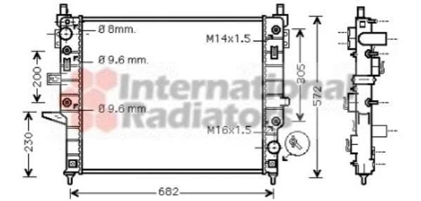 Радіатор охолодження MERCEDES ML-CLASS W163 (98-) (пр-во) Van Wezel 30002271 (фото 1)