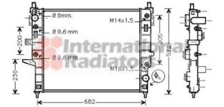 Радіатор охолодження MERCEDES ML-CLASS W163 (98-) (пр-во) Van Wezel 30002271