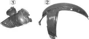 Подкрылок передний левый RENAULT KANGOO 98 &gt; 08 Van Wezel 4310433 (фото 1)