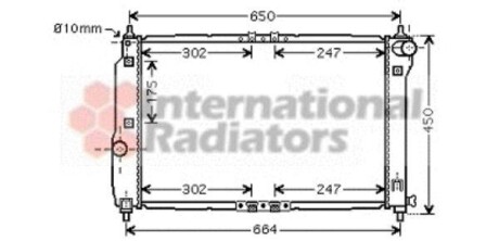 Радиатор охлаждения CHEVROLET AVEO (T250, T255) (05-) 1.4 i 16V Van Wezel 81002067