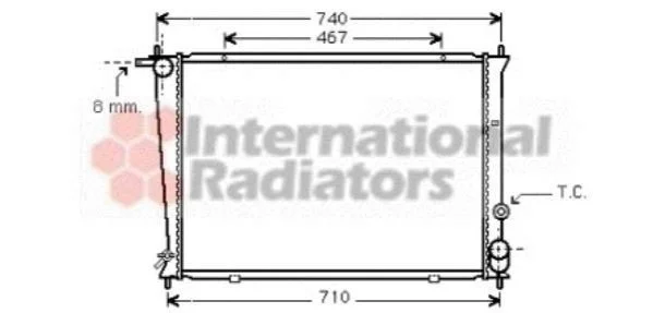 Радиатор охлаждения двигателя H200/SATELLITE 25D 98-02 Van Wezel 82002049 (фото 1)