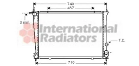 Радіатор охолодження двигуна H200/SATELLITE 25D 98-02 Van Wezel 82002049