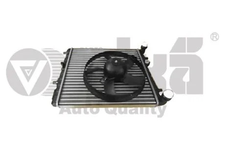 Радіатор з вентилятором охолодження Skoda Fabia (99-08,08-14),Rapid (12-),Roomste Vika 11210140801