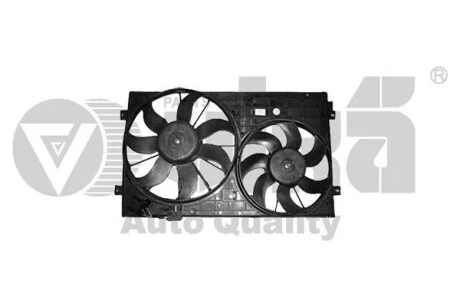 Дифузор вентилятора з двома вентиляторами 200W+150W із блоком управління VW Tour Vika 91210547801