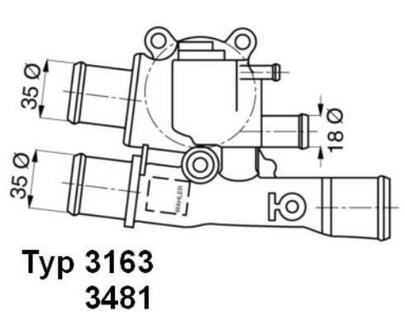 Термостат Fiat Lancia WA3163.88D WAHLER 316388D (фото 1)