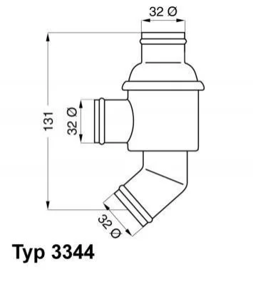 Термостат BMW 3 5 E30 E12 E28 WA3344.80 WAHLER 334480 (фото 1)