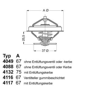 Термостат BMW Volvo WA4049.87D WAHLER 404987D