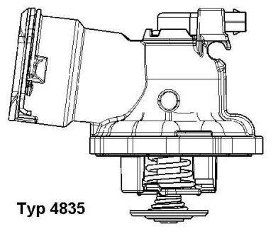Термостат MERCEDES C(W204,S204)/E(W211) "3,2-3,5CDi "05>> WA4835.87D WAHLER 483587D