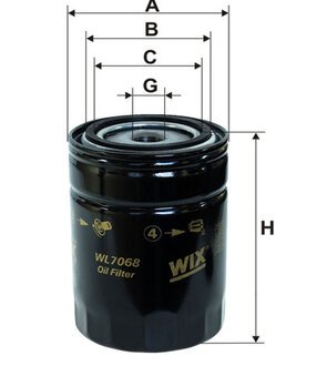 Фільтр масляний двигуна AUDI, VW /OP525 (UA) WIX FILTERS WL7068 (фото 1)