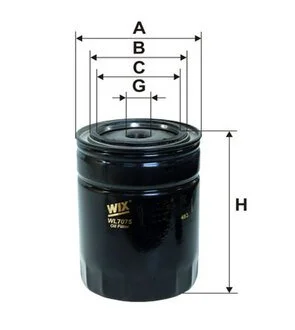 Фільтр масляний двигуна OPEL ASCONA OP531/ (WIX-Filtron UA) WIX FILTERS WL7075
