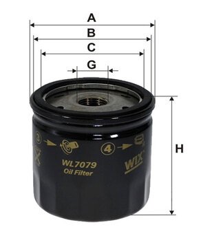 Фильтр масляный двигателя FIAT OP534/ WIX FILTERS WL7079 (фото 1)