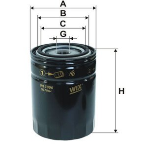 Фільтр масляний двигуна DAF (TRUCK) /OP549 (UA) WIX FILTERS WL7096 (фото 1)