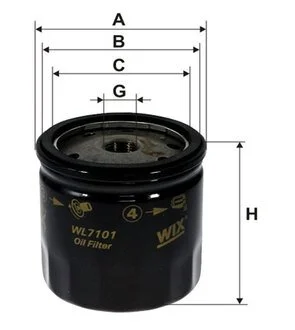 Фільтр масляний двигуна CITROEN /OP554 (WIX-Filtron) WIX FILTERS WL7101