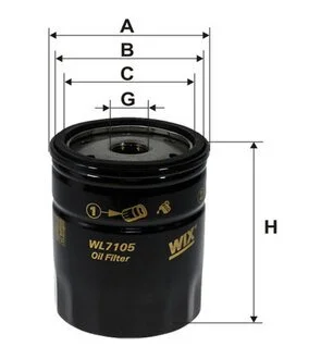 Фільтр масляний двигуна BMW /OP556 (WIX-Filtron UA) WIX FILTERS WL7105