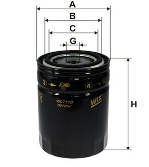 Фільтр масляний двигуна /OP563/1 (WIX-Filtron UA) WIX FILTERS WL7118 (фото 1)