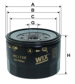 Фільтр масляний двигуна /OP589 (WIX-Filtron) WIX FILTERS WL7156