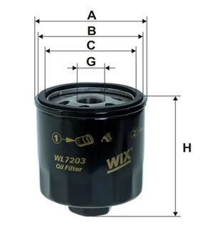 Фільтр масляний двигуна AUDI, VW, SKODA /OP641 (WIX-Filtron) WIX FILTERS WL7203