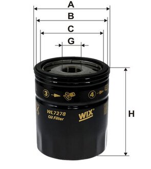 Фільтр масляний двигуна /OP580/7 (UA) WIX FILTERS WL7278 (фото 1)