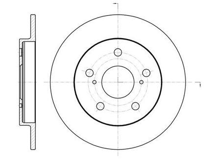 Тормозной диск задний Auris/Corolla (08-21) WOKING D6107400 (фото 1)