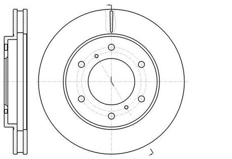 Тормозной диск перед Pajero/L 200 05- (294x28) WOKING D6111810 (фото 1)