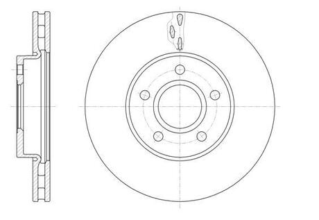 Тормозной диск перед C-Max/Focus (14-21) WOKING D6156010 (фото 1)