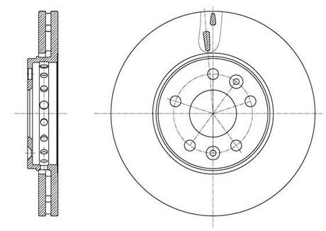 Гальмівний диск (передній) OPEL VIVARO/RENAULT TRAFIC 16 14- WOKING D6162510 (фото 1)