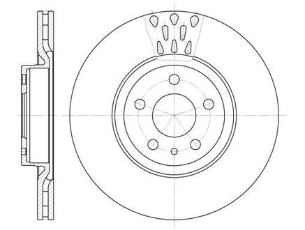 Тормозной диск перед Combo/Doblo/Qubo/Tipo (84-21) WOKING D631610 (фото 1)