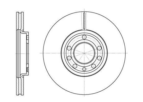 Гальмівний диск перед Vectra C/Signum 02- (285x25) (вент) WOKING D668910 (фото 1)