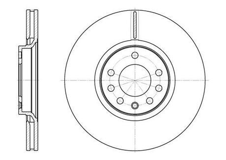 Гальмівний диск перед Opel Astra G 98-05/H 04- (308x25) (вент) WOKING D672910 (фото 1)
