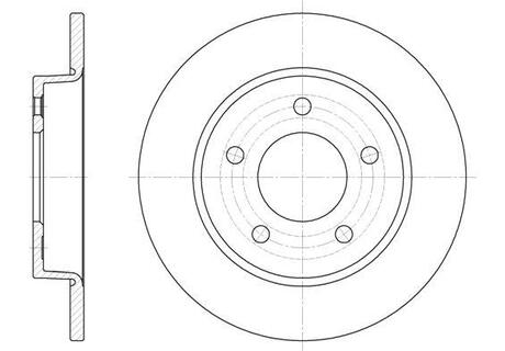 Гальмівний диск задн Mazda 3/3/Axela (06-21) WOKING D6906.00 (фото 1)