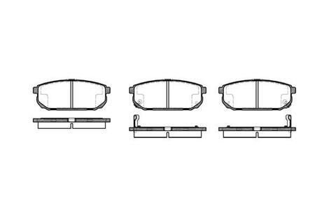 Колодки гальмівні дискові задні Kia Sorento i 2.4 02-,Kia Sorento i 2.5 02- (P WOKING P1142302