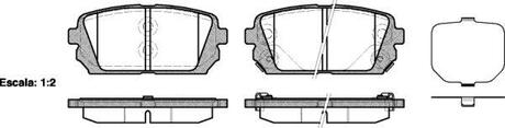 Колодки тормозные дисковые Hyundai ix35, Kia Carens III / задн (P12033.02) WOKIN WOKING P1203302