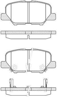 Колодки гальмівні дискові задні Citroen C4 aircross 1.6 10-,Citroen C4 aircros WOKING P1436302