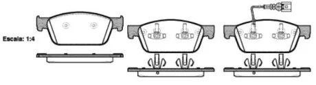 Колодки передні WOKING P1540301