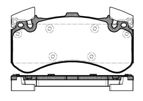 Колодки гальмівні диск. перед. (пр-во Remsa) Audi A4 A5 A6 A7 A8 17> (P15633.00) WOKING P1563300