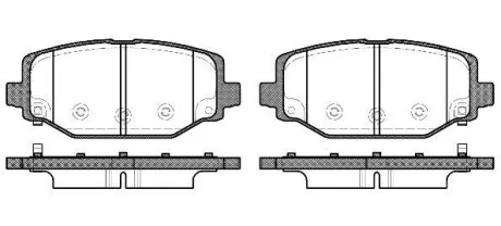 Колодки тормозные дисковые Dodge Journey 08>12 / задн (P15833.04) WOKING P1583304