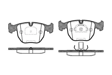 Гальмівні колодки пер BMW 5(E39)/7(E38) 96-04 (Teves) WOKING P496300