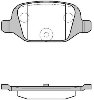 Колодки гальмівні дискові задні Citroen Nemo 1.4 08-,Citroen Nemo 1.4 09- (P62 WOKING P627300