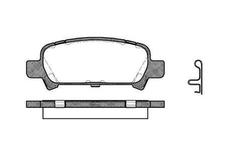 Колодки гальмівні дискові задні Subaru Forester (sg) 2.0 02-,Subaru Forester (WOKING P629302 (фото 1)