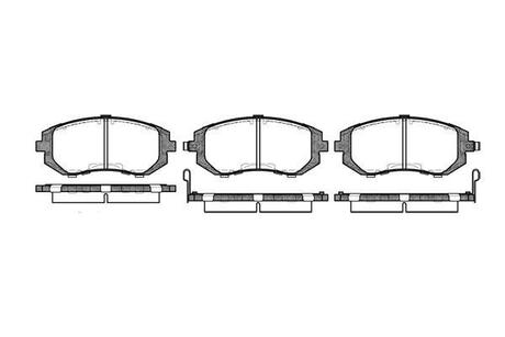 Тормозные колодки перед Subaru Impreza 02-/Forester 02- (akebono) WOKING P851302 (фото 1)